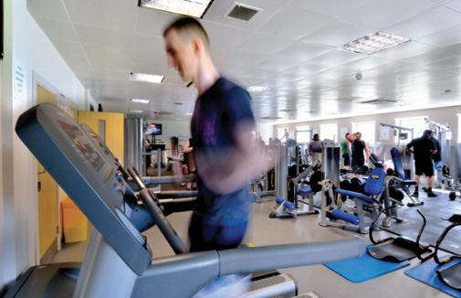 Cardio-training in the gym HMYOI Polmont