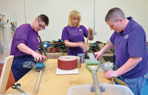 Garden Tool refurbishment work party at HMP Edinburgh