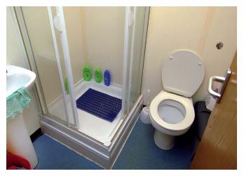 shower and toilet